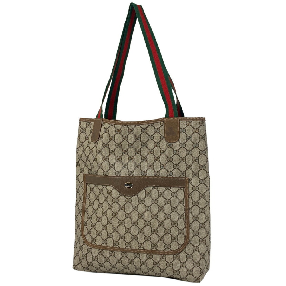Gucci GG tote bag Sherry Web canvas beige green red